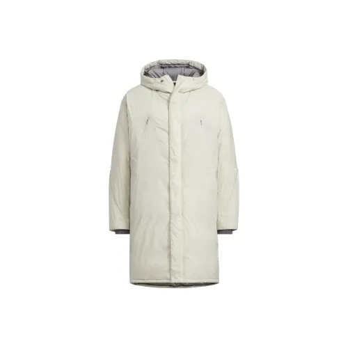 Adidas FW24 FUSTL P DJK LON Down Jacket Мужской Светлый Кунжутный Земляной Серый