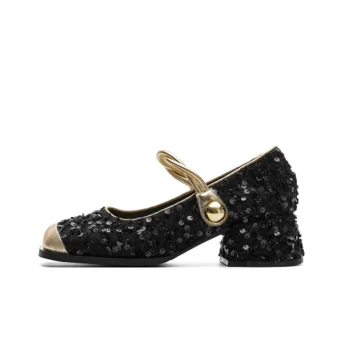 Hotwind Грубый каблук Туфли Мэри Джейн Женские