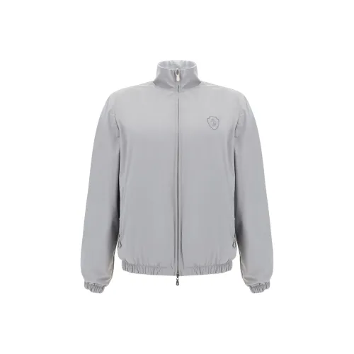 BRUNELLO CUCINELLI Серый Мужской Куртки