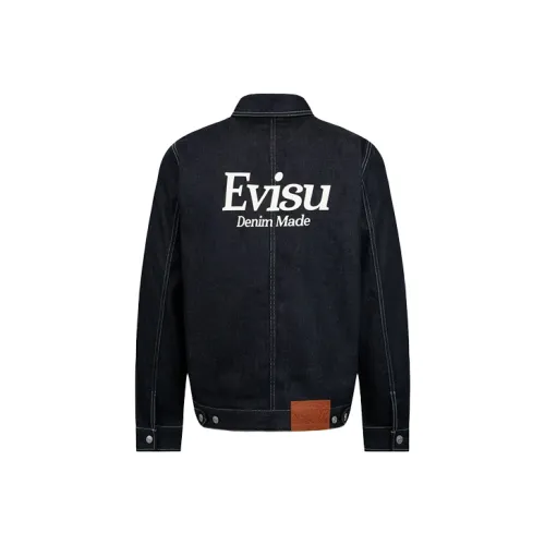 EVISU Джинсовый синий Мужской Джинсовые куртки