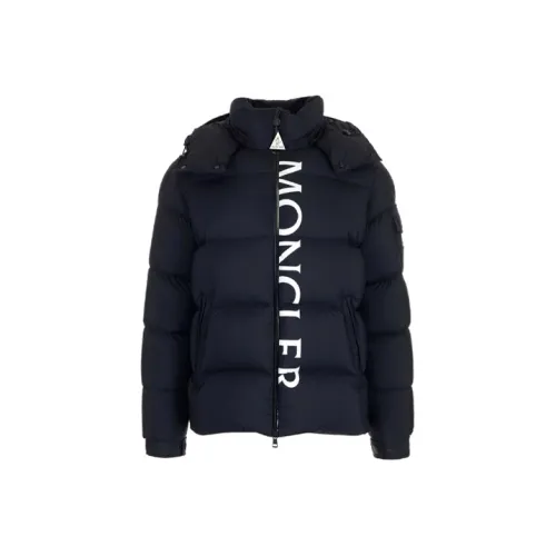 MONCLER Темно-синий Мужской Пуховик