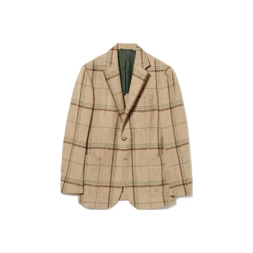 BEAMS F Бизнес-костюм мужской светлый умбра