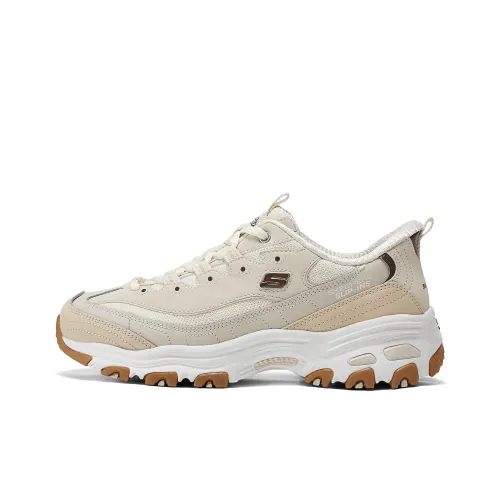 Skechers D'LITES 1,0 Low Топ Толстая подошва Кроссовки Женские Светло-коричневые