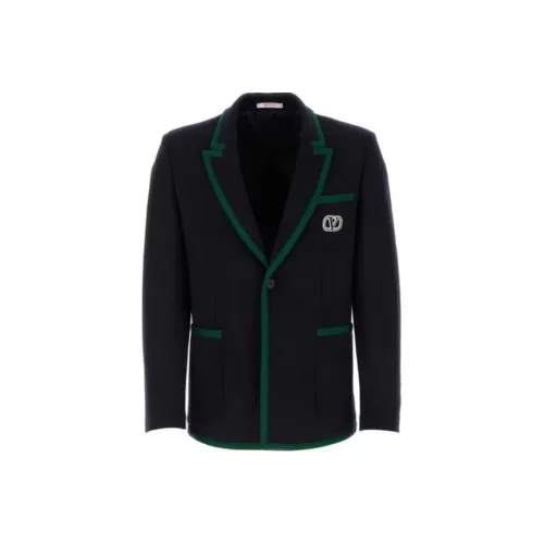 Valentino FW23 Бизнес-костюм Пальто Мужской Морской Синий