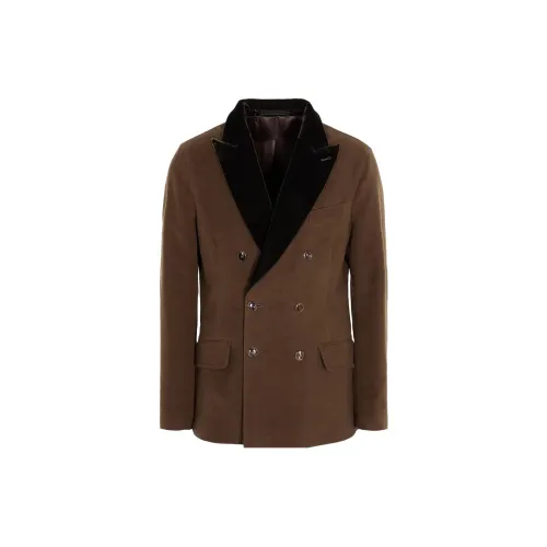 AMANI SS24 Бизнес Костюм Пальто Мужской Коричневый