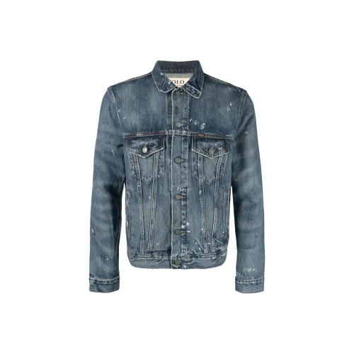 Polo Ralph Lauren Blue Men's Denim Jackets Поло Ральф Лорен Синий Мужской Джинсовый Куртки