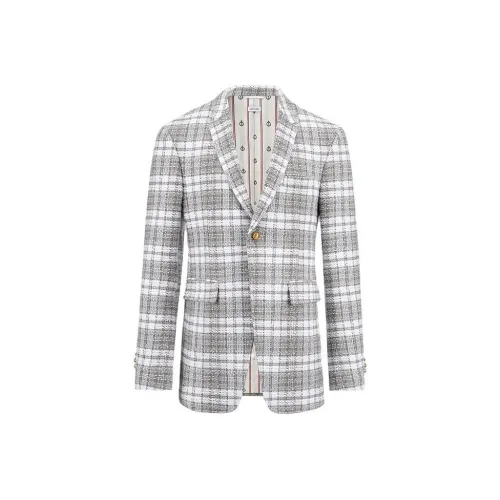 THOM BROWNE Men's Business Suits Medium Gray THOM BROWNE Мужские деловые костюмы среднего серого цвета