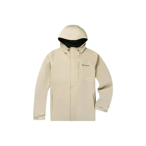 Columbia совместный бренд Водонепроницаемый и Ветрозащитный для сохранения тепла Ветровка Унисекс Экрю
