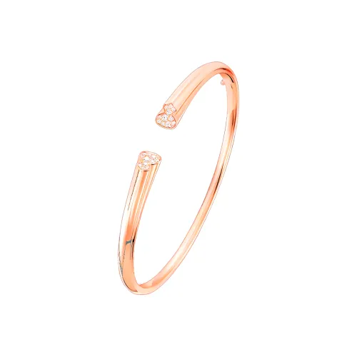 Qeelin 18К золото браслеты с алмазами унисекс розовое золото