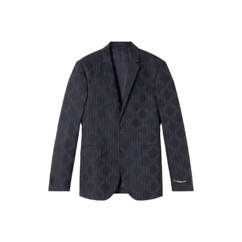VERSACE Темно-синий Синий Мужской Деловой Костюм