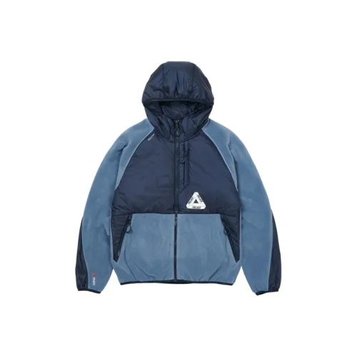 Дворцово-синий унисекс объемные куртки (пуфы)