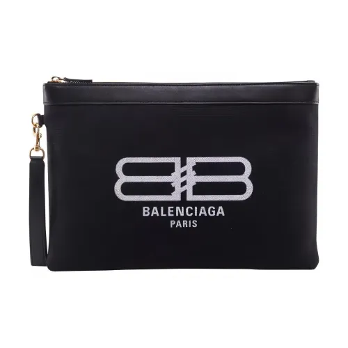 Balenciaga Хлопок с кожаными вставками клатч стандартный мужской черный