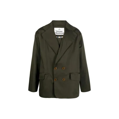 Vivienne Westwood Темно-зеленый Мужской Деловой костюм