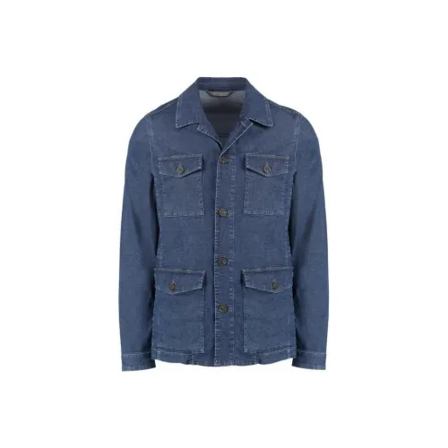 Canali Куртки и Пальто Мужской Синий