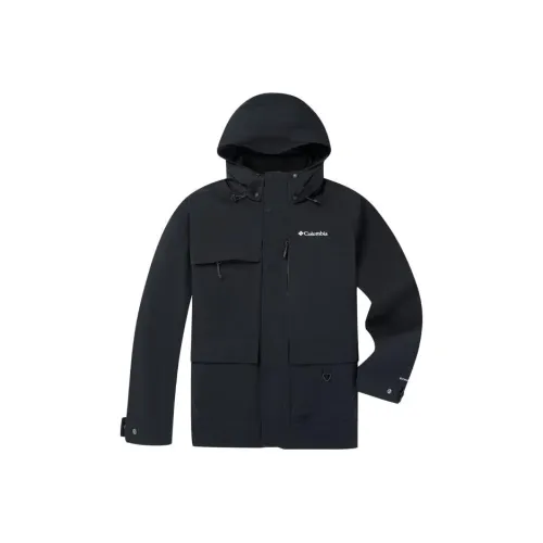 Columbia совместный бренд Водонепроницаемый Ветрозащитный Дышащий Термический Водоотталкивающий Ветровка Мужской Черный