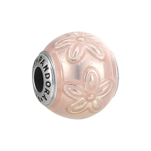 Pandora, стерлинговое серебро 925 пробы, эмаль, ювелирные аксессуары, розовый, женские