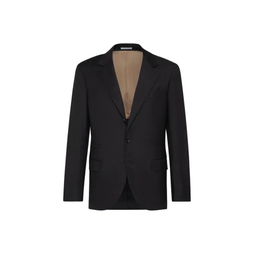 BRUNELLO CUCINELLI SS24 Бизнес-костюм Пальто Мужской Черный
