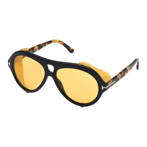 TOM FORD Ацетат Aviator Солнцезащитные очки Мужские Черные