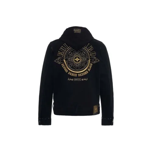 EVISU Черные Мужские Джинсовые Куртки
