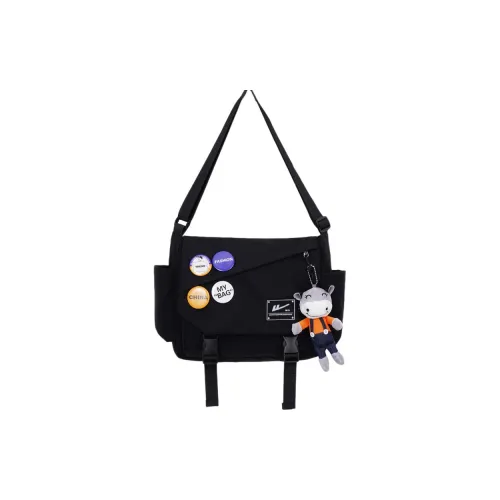 Warrior Нейлоновая Сумка через плечо Сумка для доставки Унисекс Черный