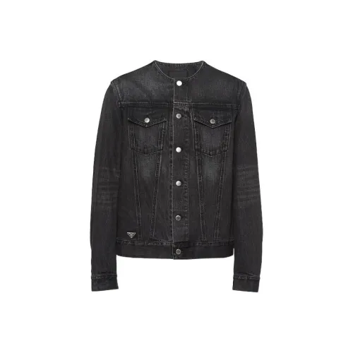 PRADA Черные Мужские Джинсовые Куртки