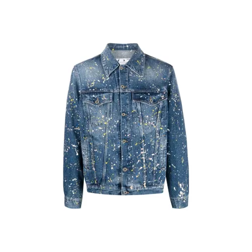 Off Белый FW22 Синий Мужские Джинсовые Куртки