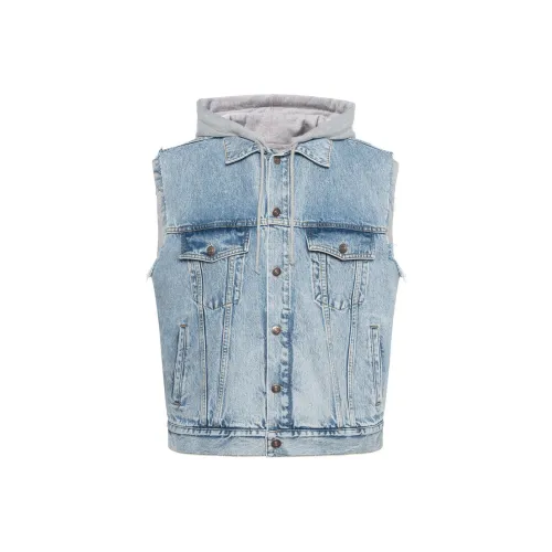 GUCCI Blue Men's Vest GUCCI Синий Мужской Жилеты