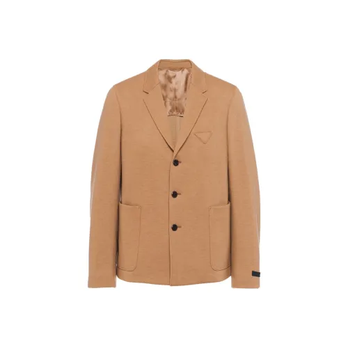 PRADA SS23 Бизнес-костюм Пальто Мужской CAMEL