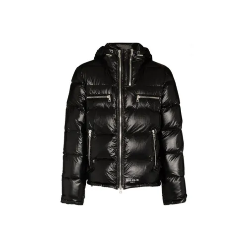 BALMAIN FW21 Хлопковый пуховик Мужской Черный