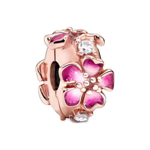 Pandora Moments Медный Серебряный Сплав, Синтетический Кубический Цирконий Ювелирные аксессуары Розовый Женские