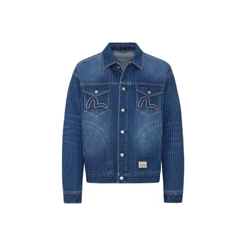 EVISU Синий Мужской Джинсовые Куртки
