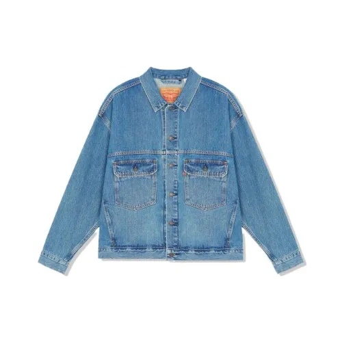 Levis Blue Men's Denim Jackets Левис Синий Мужские Джинсовые Куртки
