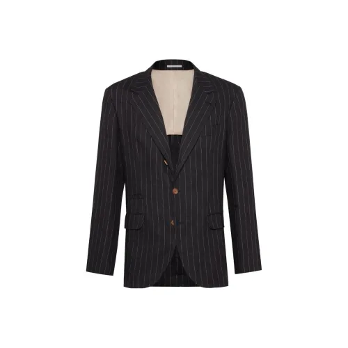 BRUNELLO CUCINELLI FW23 Бизнес-костюм Пальто Мужской Черный