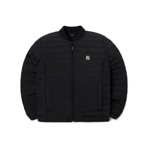 MLB Down Куртка Зимняя Укороченная Унисекс Черная