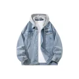 Светло-синий с капюшоном