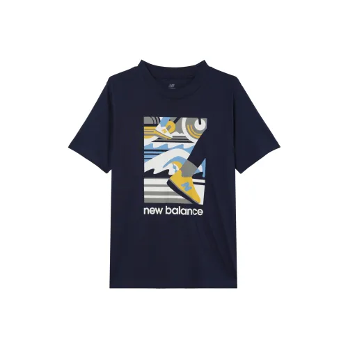 New Balance совместная линейка Sport Essentials, синие мужские футболки T