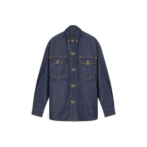 VERSACE Denim Jacket Men's Blue