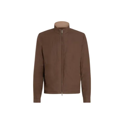 Ermenegildo Zegna Коричневые Мужские Куртки