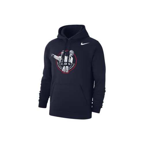 nike ClubCollege FW24 UConn Толстовка Мужская Университетская Морская