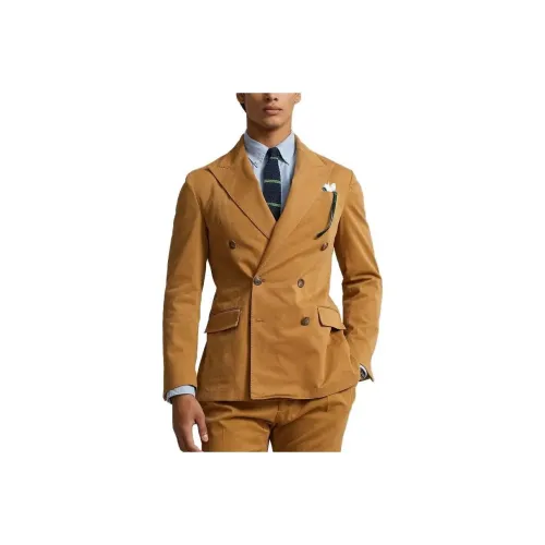 Polo Ralph Lauren POLO Soft Stretch Chino Костюм Куртка Бизнес Костюм Пальто Мужской Хаки