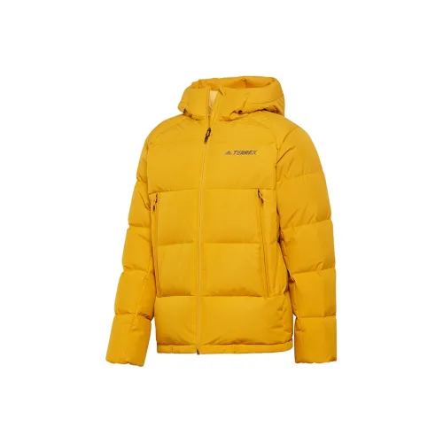 Adidas Xplr Puff Dwn J Пуховик Зимний Мужской Нефритовый Белый