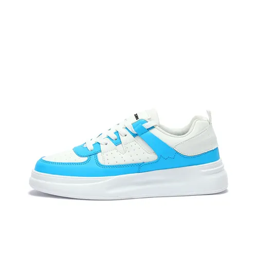 Singing Slip-Resistant Амортизация Увеличение Высоты Низкие Кроссовки для Скейтбординга Унисекс Белый Синий