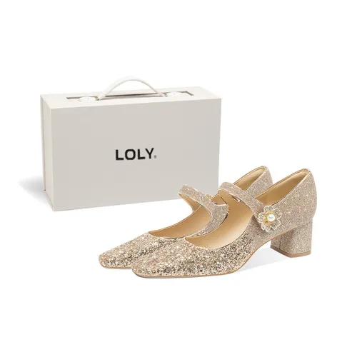 LOLY Туфли Мэри Джейн Золотой Mary Jane 5CM Женские
