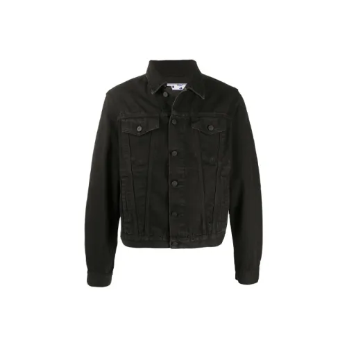 Off Белый FW20 Черный Мужской Джинсовые Куртки