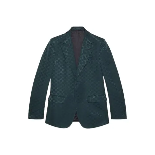 GUCCI FW23 Бизнес-костюм Пальто Мужской Зеленый