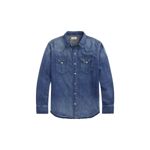 Polo Ralph Lauren Blue Men's Denim Jackets Поло Ральф Лорен Синий Мужской Джинсовый Куртки