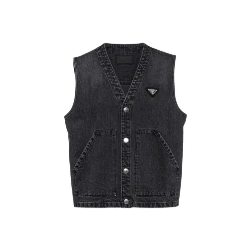 PRADA Мужские черные жилеты