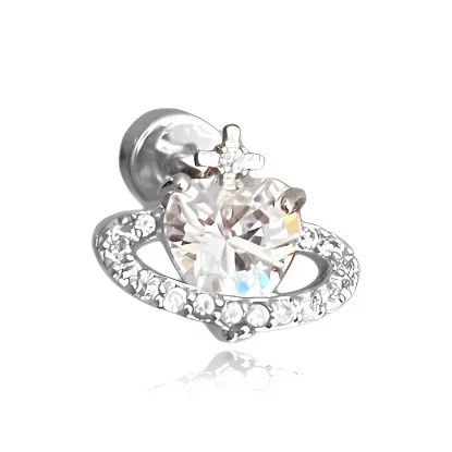 KwOnline Титановые и стальные серьги-гвоздики для женщин