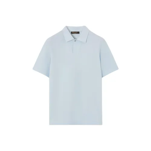 Loro Piana SS25 Поло Мужское Синее