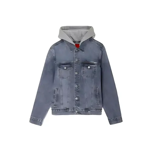 GUESS Светло-синий Унисекс Джинсовые куртки